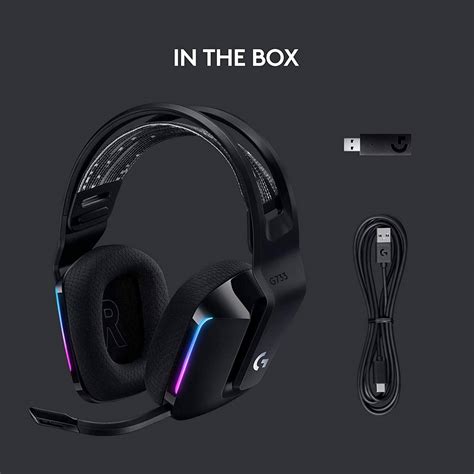 Logitech G733 LIGHTSPEED WIRELESS HEADSET BLK - Lightspeed Wireless and Lightweight; Full Spectrum Lightsync RGB; . 